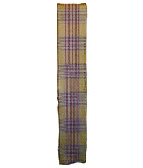 A Length of Heavily Sashiko Stitched Cotton: Colorful Plaid