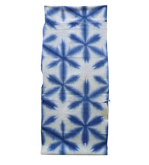 An Indigo Dyed Cotton Shibori Diaper: Two Motifs