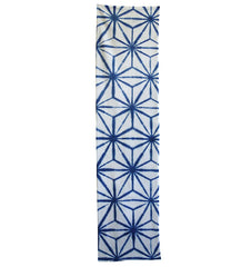 A Length of Itajime Shibori Cotton: Hemp Leaf Pattern