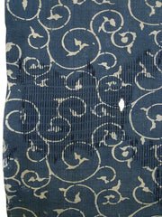 A Length of Two Process Cotton: Shibori overdyed with Katazome