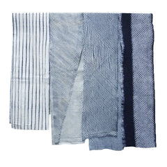 A Set of Four Narrow Shibori Pieces: Selected Standard Techniques