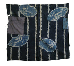 A Tattered Shibori Boro Fragment: Patched and Threadbare