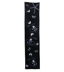 A Length of Northern Shibori: Grasses, Flowers, Butterflies