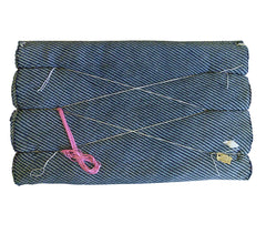 A Full Unopened Bolt of Arashi Shibori: Indigo Dyed Cotton