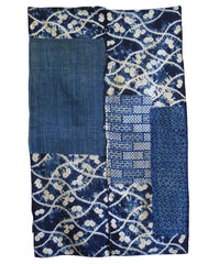 A Superb Boro Shibori Mat: Narumi Kongata Patch