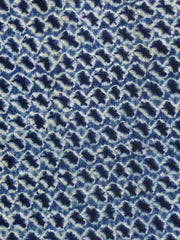 A Length of Crowded Miura Shibori: Warm Blues