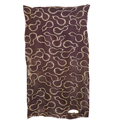 A Length of Tattered 19th Century Crepe Silk: Gromwell Root Dyed