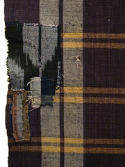 A Length of Purple and Yellow Plaid Cloth: Gromwell Root Dye
