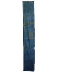 A Long Patched Boro Panel: Green on Blue