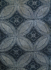 A Length of Lushly Designed Katazome Cotton: Interlocking Circles