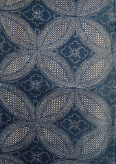 A Length of Large-Scale Katazome Dyed Cotton: Shippo Tsunagi