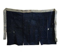 An Indigo Dyed Cotton Boro Apron: Shonai Style Kasuri
