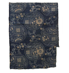 A Small Piece of Old Katazome Cotton: Hand Spun Yarns