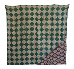 A 19th Century Chirimen Silk Furoshiki: Delicate Textile with Botanical Dyes