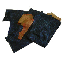 Two 19th Century Silk Katazome Fragments: Sakura, Asa no Ha, Karakusa