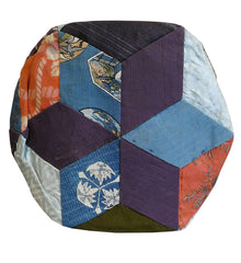 An Unused 19th Century Silk Pieced Drawstring Bag: As New