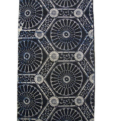 A Length of Indigo Dyed Katazome Cotton: Interlocking Geometry