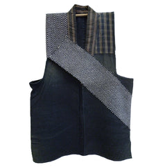 A Heavily Sashiko Stitched Shonai Sodenashi: Farm Vest