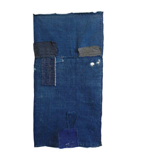A Small Indigo Dyed Cotton Boro Fragment: Good Threads