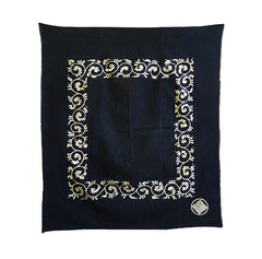 A Resist Dyed Furoshiki with Hand Painted Details: Unusual "Bandanna" Style