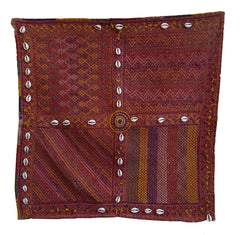 An Beautifully Couched Indian Square: Layered Cottons