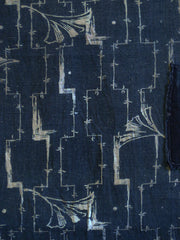 A Length of Katazome Dyed Cotton: Gingko Leaves