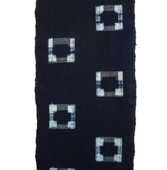A Length of Boldly Geometeric Kasuri: Handwoven Indigo Dyed Ikat