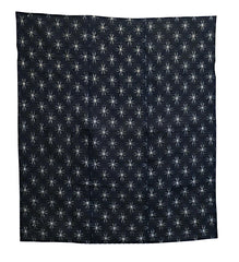 A Finely Woven Hemp or Ramie Furoshiki: Sashiko Stitched Detail