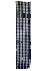 A Length of Heavily Patched Blue and White Boro Cloth: Indigo Dyed Cotton