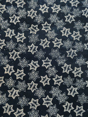 A Length of Katazome Dyed Cotton: Two Stencil Resist Sides