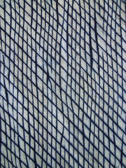 A Length of Double Arashi Shibori: Intersecting Lines