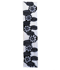 A Length of Shibori: Chrysanthemums and a Stream