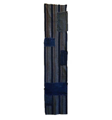 A Length of Striped Kasuri Boro Panel: Bold Patches