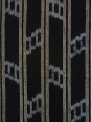 A Length of Striped Kasuri Cotton: Two Stitched Pieces
