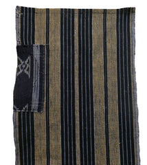 A Length of Elegantly Colored Striped Cotton: Two Kasuri Patches