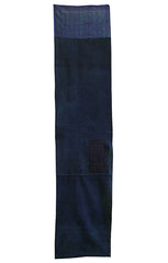 A Length of Indigo Dyed Cotton Boro: Dark Patches