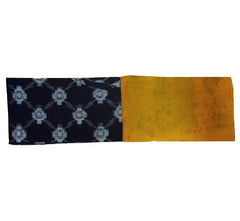 An Indigo Dyed Cotton Kasuri Sample Book: 15 Designs