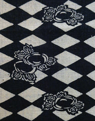 A Length of Indigo Dyed Cotton: Unusual, Graphic Pattern
