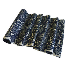 A Bolt of Old Jishiro Katazome Cotton: Blue-on-White