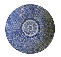 A Thickly Formed Meiji Era Inban Plate: Stenciled Patterns