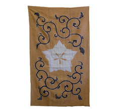 A Stenciled Pigment Dyed Futon Cover: Hemp and Cotton