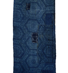A Beautiful Blue on Blue Katazome Boro Panel: Wonderful Patches