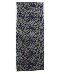A Length of Indigo Dyed Katazome Cotton: Clematis