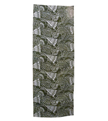 A Length of Tsumugi Silk Katazome: Overdyed Indigo