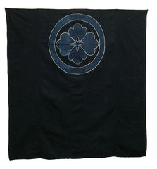 A Large Tsutsugaki Dyed Futon Cover: Diamond Flower Crest