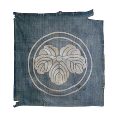 A Very Faded Tattered Tsutsugaki Furoshiki: Hand Spun Cotton Yarns