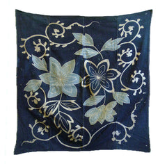 A Large Exuberantly Decorated Boro Furoshiki: Tsutsugaki Dyed