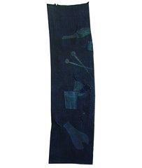 A Panel from a Tsutsugaki Furoshiki: Tea Implements