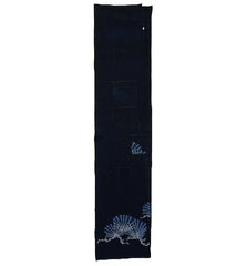 A Tsutsugaki Fragment: Patched and Indigo Dyed