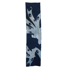 A Panel of Indigo Dyed CottonTsutsugaki: Sliver of Auspicious Noshi